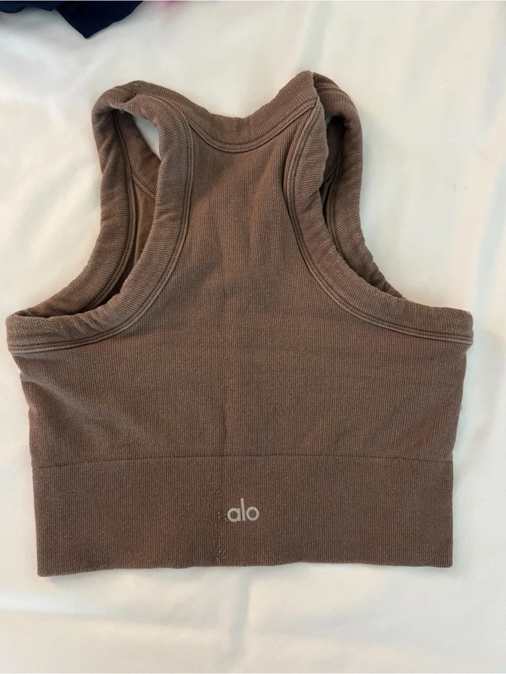 ALO Yoga Delight Seamless Knit Bra - Light Brown Size Small